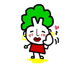 Vegetable woman sticker #8706433