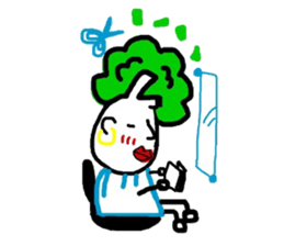 Vegetable woman sticker #8706439