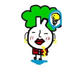 Vegetable woman sticker #8706443