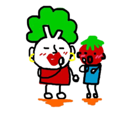 Vegetable woman sticker #8706444