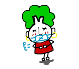 Vegetable woman sticker #8706445