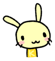 K-chan is yellow bunny. sticker #8707450