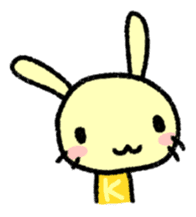 K-chan is yellow bunny. sticker #8707450