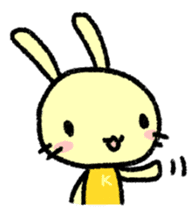 K-chan is yellow bunny. sticker #8707451