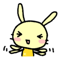 K-chan is yellow bunny. sticker #8707452