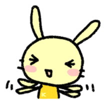 K-chan is yellow bunny. sticker #8707452