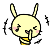 K-chan is yellow bunny. sticker #8707453