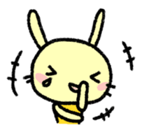 K-chan is yellow bunny. sticker #8707453