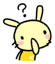 K-chan is yellow bunny. sticker #8707454