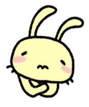 K-chan is yellow bunny. sticker #8707455