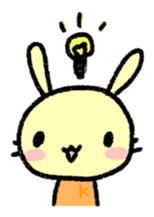 K-chan is yellow bunny. sticker #8707456