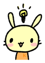 K-chan is yellow bunny. sticker #8707456