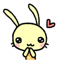 K-chan is yellow bunny. sticker #8707457