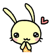 K-chan is yellow bunny. sticker #8707457