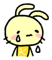 K-chan is yellow bunny. sticker #8707458