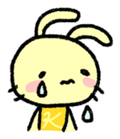 K-chan is yellow bunny. sticker #8707458
