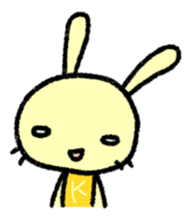K-chan is yellow bunny. sticker #8707459