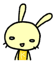 K-chan is yellow bunny. sticker #8707459