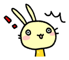 K-chan is yellow bunny. sticker #8707460