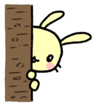 K-chan is yellow bunny. sticker #8707461