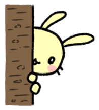K-chan is yellow bunny. sticker #8707461
