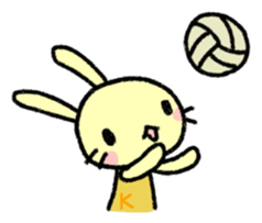 K-chan is yellow bunny. sticker #8707462