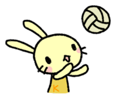 K-chan is yellow bunny. sticker #8707462