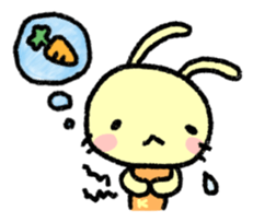 K-chan is yellow bunny. sticker #8707464