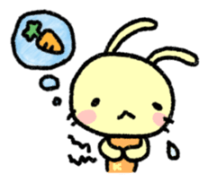 K-chan is yellow bunny. sticker #8707464