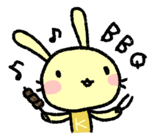 K-chan is yellow bunny. sticker #8707487