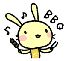 K-chan is yellow bunny. sticker #8707487