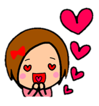 ShortBob girl!!  The hair style series. sticker #8707525