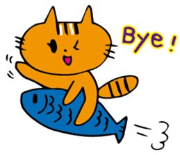 Cat sometimes fish sticker #8707929