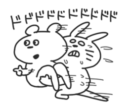 The need for rabbit and bear. sticker #8708401