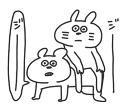 The need for rabbit and bear. sticker #8708404