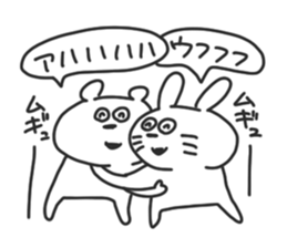 The need for rabbit and bear. sticker #8708405