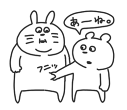 The need for rabbit and bear. sticker #8708407