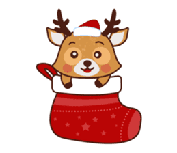 Christmas Deer Winter Snow Set sticker #8708776