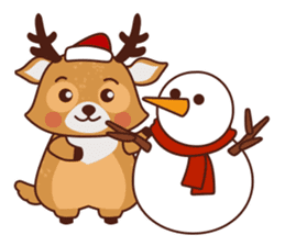 Christmas Deer Winter Snow Set sticker #8708790