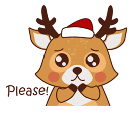 Christmas Deer Winter Snow Set sticker #8708798