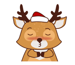 Christmas Deer Winter Snow Set sticker #8708800