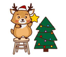 Christmas Deer Winter Snow Set sticker #8708806
