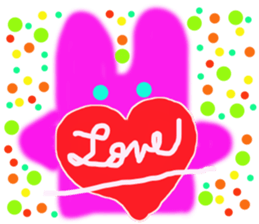 Lucky pink bunny sticker #8710126