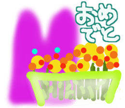 Lucky pink bunny sticker #8710127