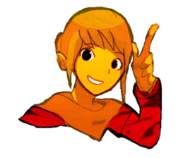 Girls pointing at stuff sticker #8710410