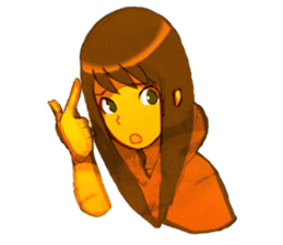 Girls pointing at stuff sticker #8710412