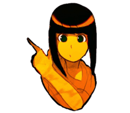 Girls pointing at stuff sticker #8710413