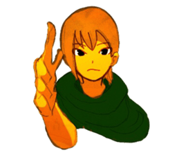 Girls pointing at stuff sticker #8710414