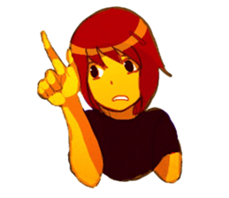 Girls pointing at stuff sticker #8710426