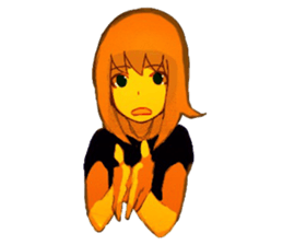 Girls pointing at stuff sticker #8710429